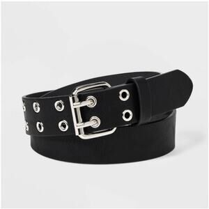 Art Class Girls Belt Size Medium Black With Silver Grommets NEW